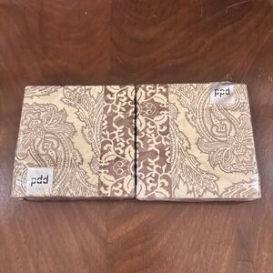 PPD Ankara Adobe Paisley Paper Cocktail Napkins Paula Scaletta Set 2 New Germany